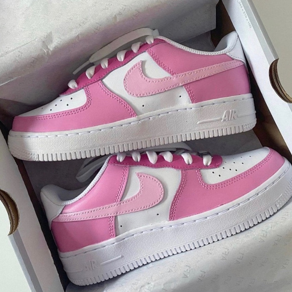 Pink Barbie colors Custom Nike shoes available to order in all sizes